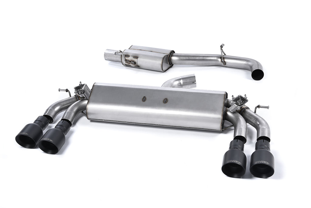 Milltek Resonated Cat-Back Exhaust for Audi S3 8V Sportback, Cerakote Black Tips (SSXAU420)