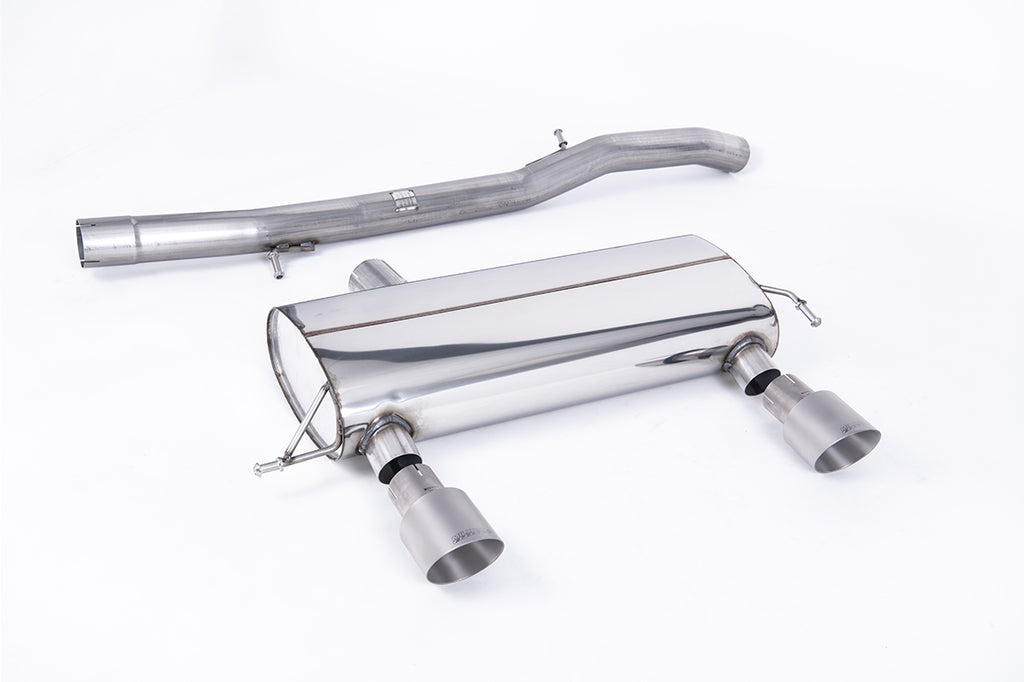 Milltek Non-Resonated Race Cat-Back Exhaust for Audi TT MK1 225, Brushed Titanium Tips