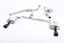 Load image into Gallery viewer, Milltek Resonated Cat-Back Exhaust for Audi B8 A4 A5 2.0 TFSI, Cerakote Black Tips