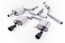 Load image into Gallery viewer, Milltek Resonated Dual-Outlet Cat-Back Exhaust for Audi B8 A5 2.0 TFSI, Cerakote Black Tips
