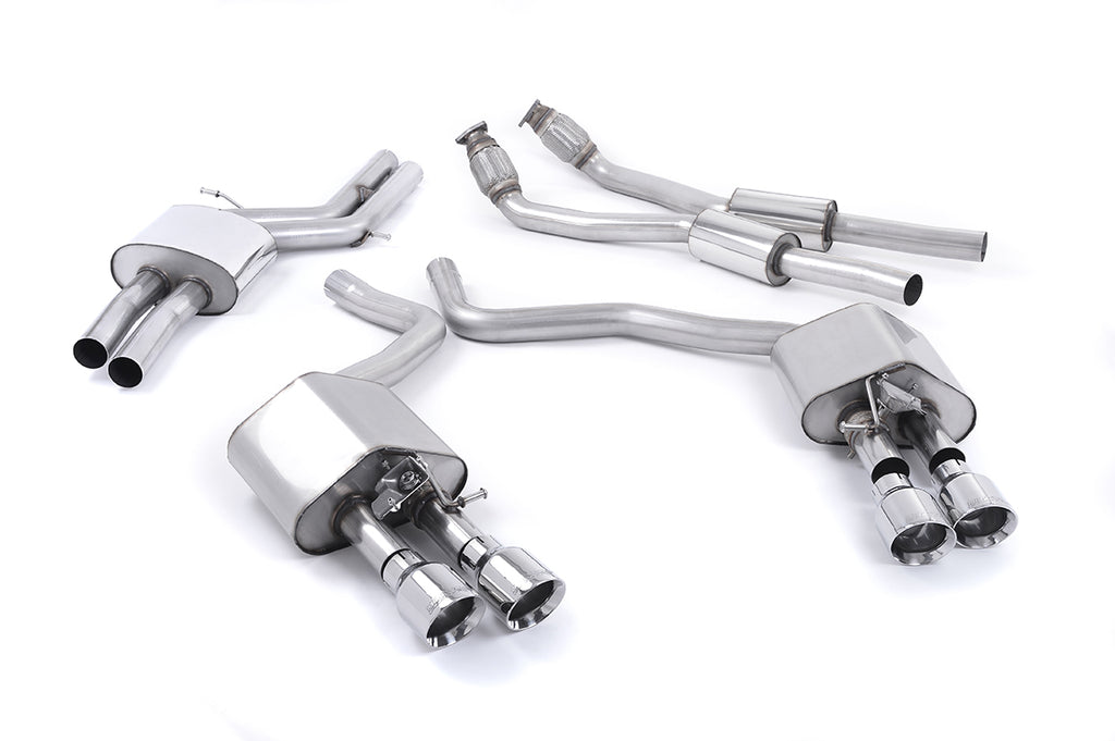 Milltek Valved Cat-Back Exhaust for Audi C7 S6 S7, Polished Tips
