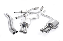 Load image into Gallery viewer, Milltek Resonated Cat-Back Exhaust for Audi D4 S8, Brushed Titanium Tips