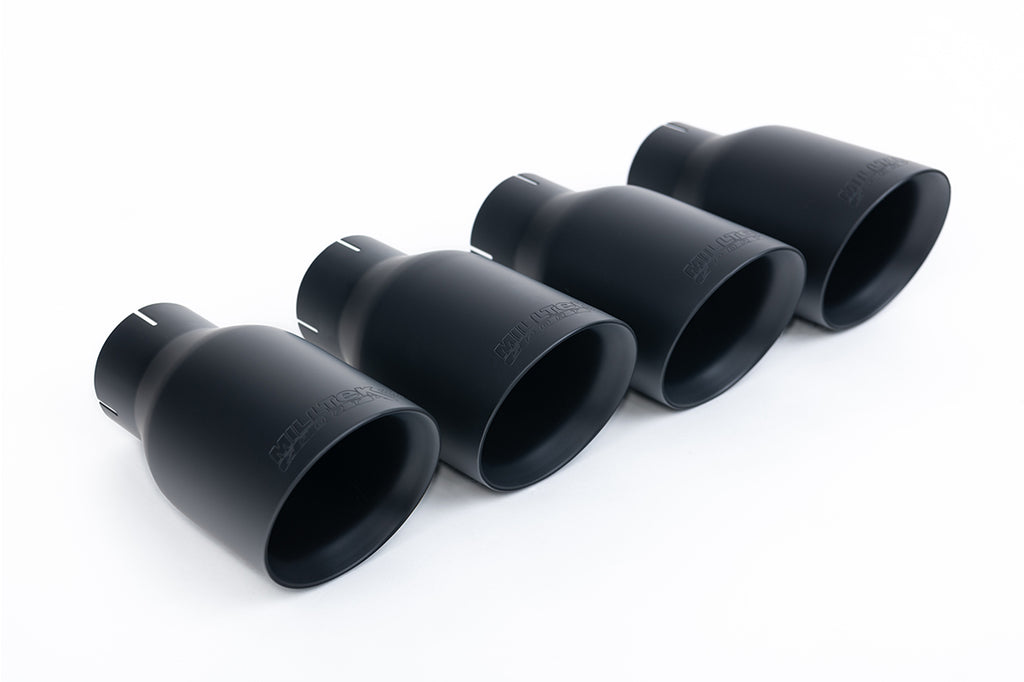 Milltek Non-Resonated Cat-Back Exhaust for Audi D4 S8, Cerakote Black Tips