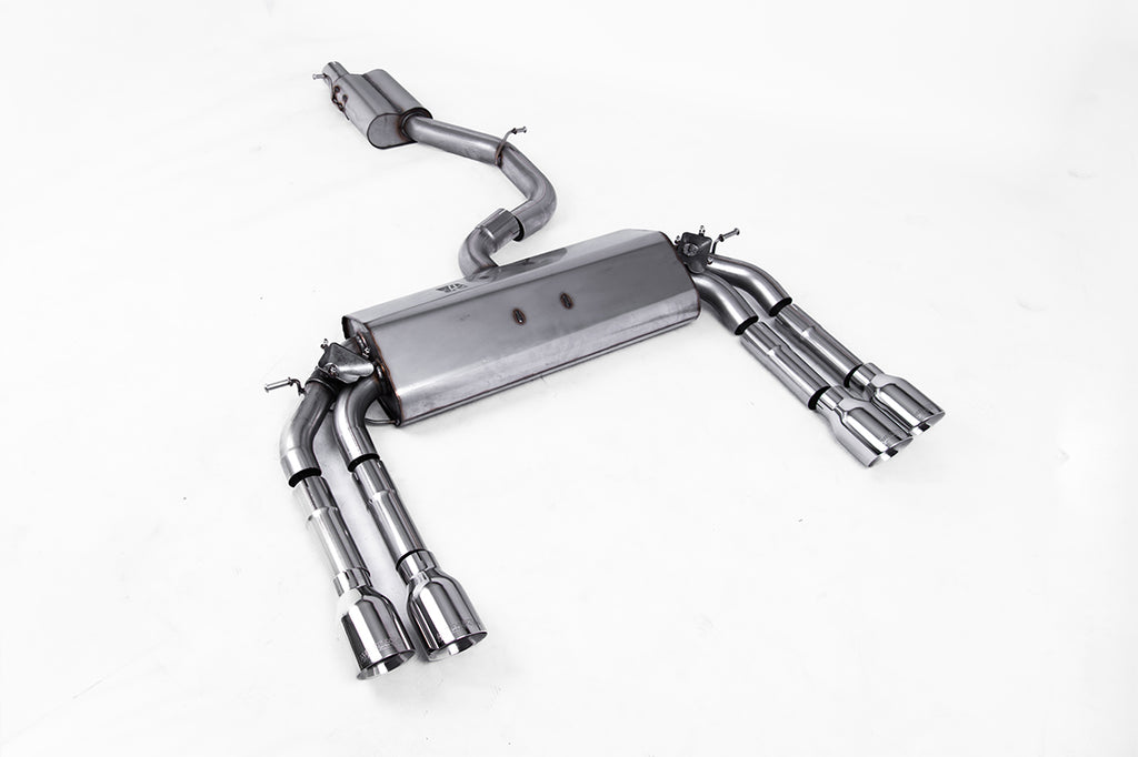 Milltek Resonated Cat-Back Exhaust for Audi 8V S3 2.0 TFSI, Polished Tips