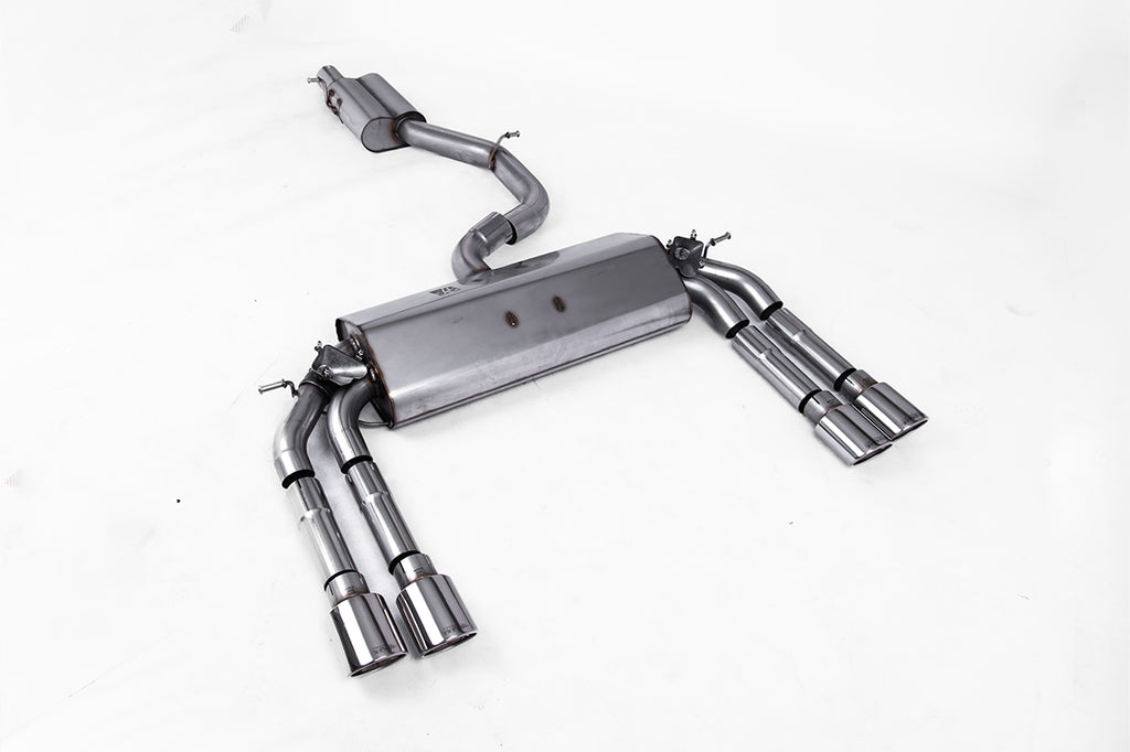 Milltek Resonated Cat-Back Exhaust for Audi 8V S3, Polished Tips