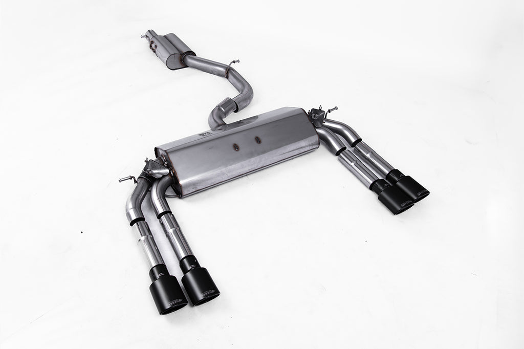 Milltek Resonated Cat-Back Exhaust for Audi 8V S3, Cerakote Black Tips (SSXAU479)