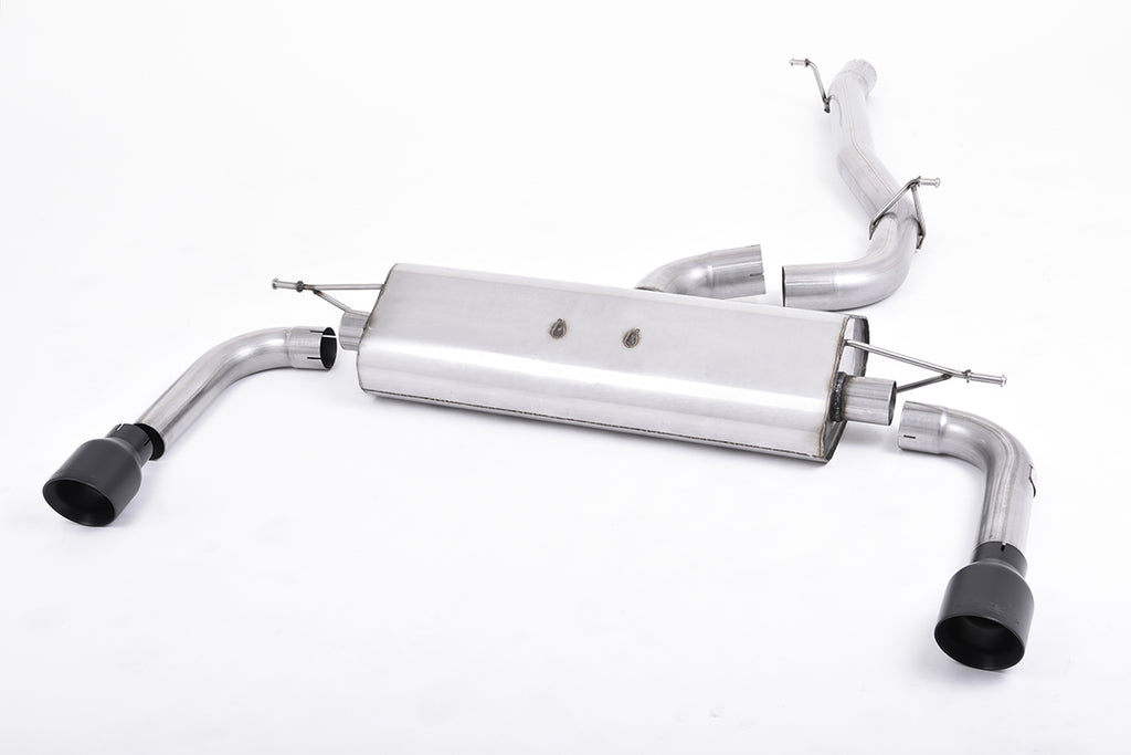 Milltek Non-Resonated Cat-Back Exhaust for Audi A3 8V 2.0 TFSI, Cerakote Black Tips
