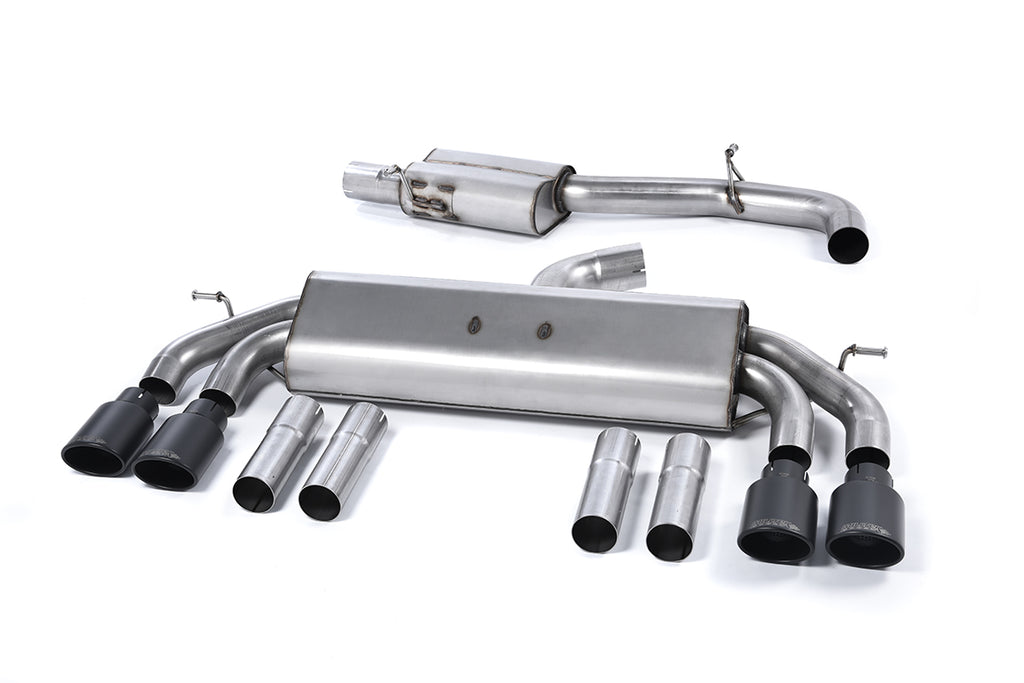 Milltek Resonated Race Cat-Back Exhaust for Audi S3 8V, Cerakote Black Tips (SSXAU544)