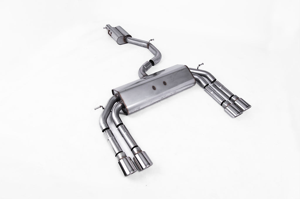 Milltek Resonated Race Cat-Back Exhaust for Audi S3 8V 2.0 TFSI, Polished Tips