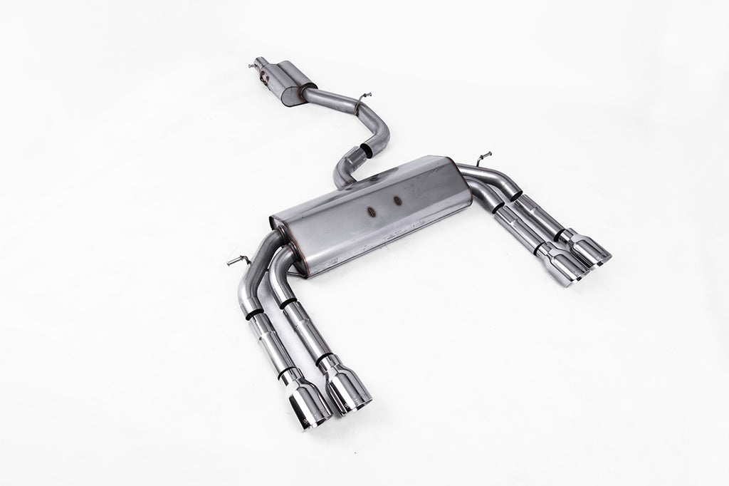 Milltek Resonated Race Cat-Back Exhaust for Audi 8V S3, Polished Tips