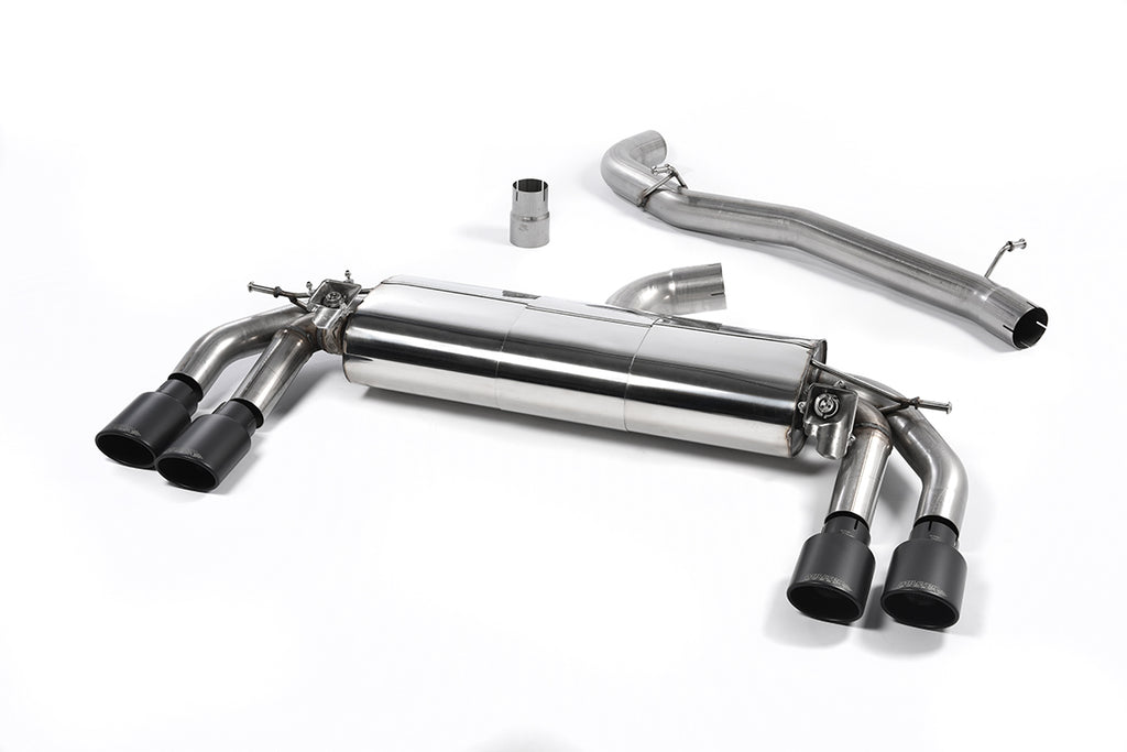 Milltek Non-Resonated Cat-Back Exhaust for Audi TTS MK3, Cerakote Black Tips