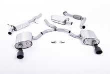 Load image into Gallery viewer, Milltek Resonated Cat-Back Exhaust for Audi B9 A4 2.0 TFSI Quattro, Cerakote Black Tips