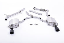 Load image into Gallery viewer, Milltek Non-Resonated Cat-Back Exhaust for Audi B9 A4 2.0 TFSI, Cerakote Black Tips