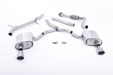 Load image into Gallery viewer, Milltek Non-Resonated Cat-Back Exhaust for Audi B9 A4 2.0 TFSI, Brushed Titanium Tips