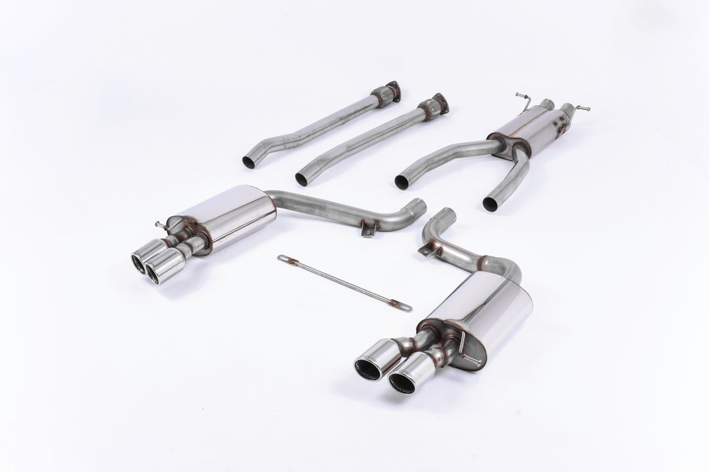 Milltek Road+ Cat-Back Exhaust for Audi C6 S6 V10, Polished Tips