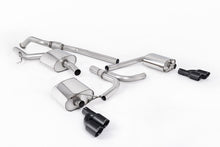 Load image into Gallery viewer, Milltek Resonated Cat-Back Exhaust for Audi B8 A4 A5 2.0 TFSI, Cerakote Black Tips (SSXAU665)