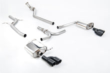 Load image into Gallery viewer, Milltek Non-Resonated Cat-Back Exhaust for Audi B8 A4 2.0 TFSI, Cerakote Black Tips (SSXAU666)