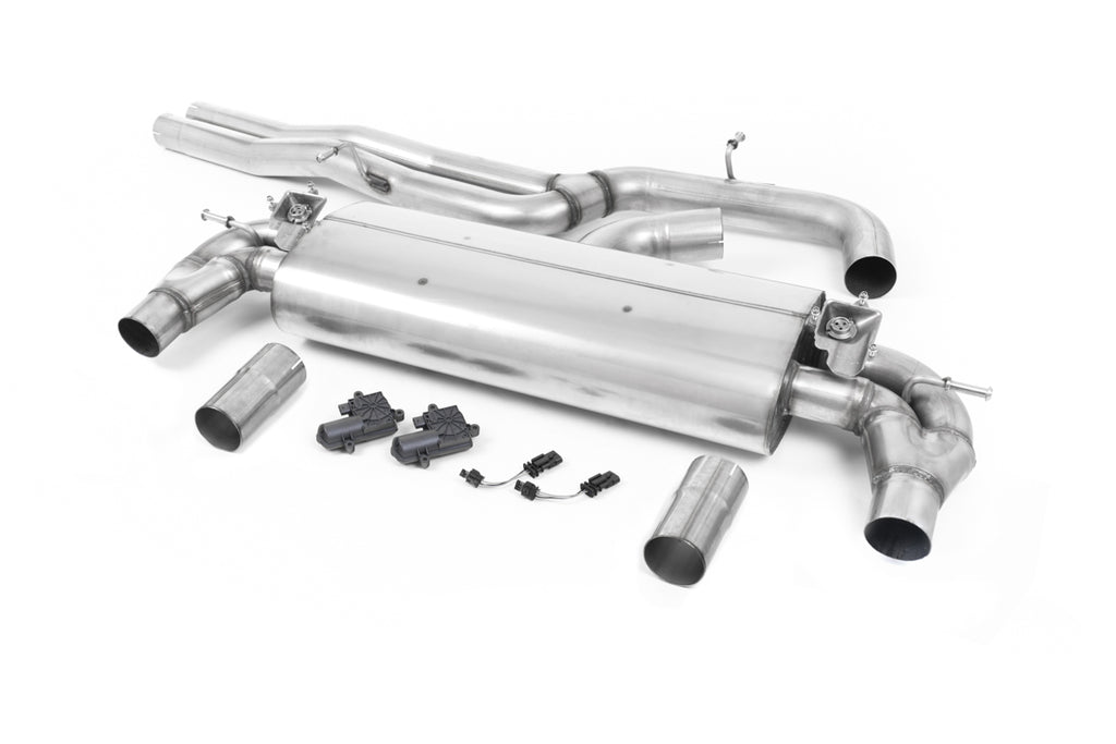 Milltek Non-Resonated Cat-Back Exhaust for Audi 8V RS3, Cerakote Black Tips