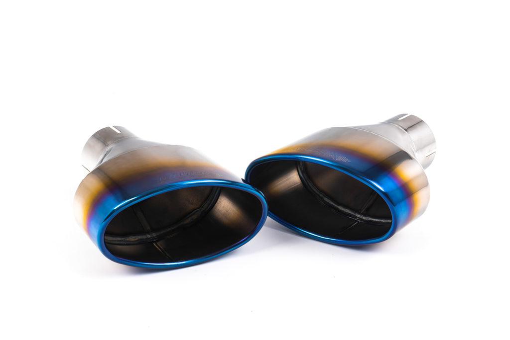 Milltek Non-Resonated Cat-Back Exhaust for Audi MK3 TTRS, Burnt Titanium Tips
