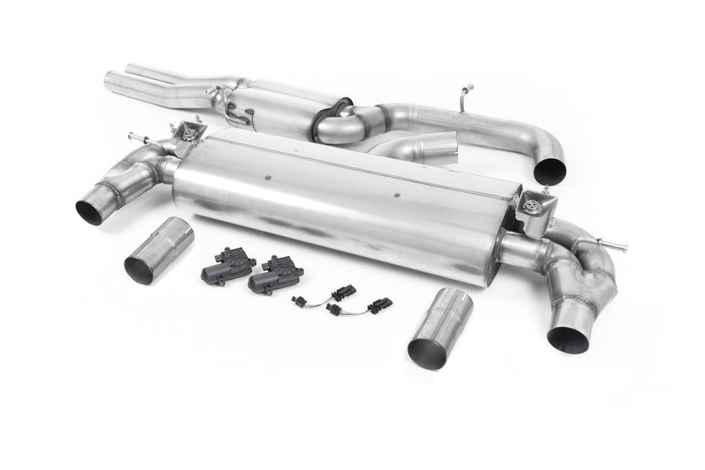 Milltek Resonated Cat-Back Exhaust for Audi RS3 8V, Brushed Titanium Tips