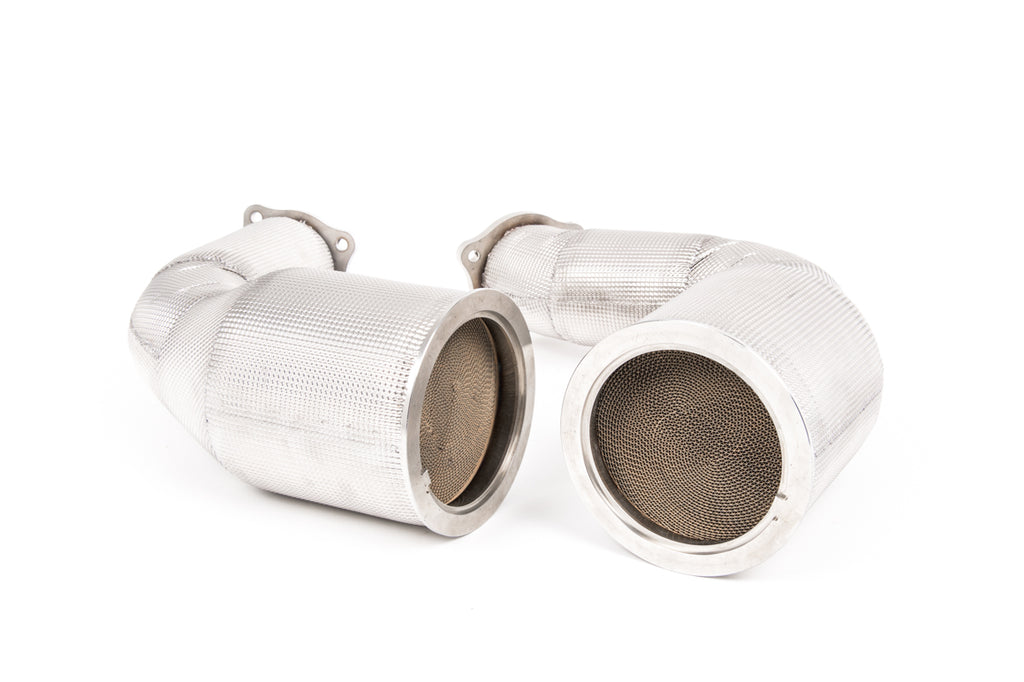 Milltek Large Bore Downpipes with HJS Hi-Flow Cat for Audi B9 RS4 RS5