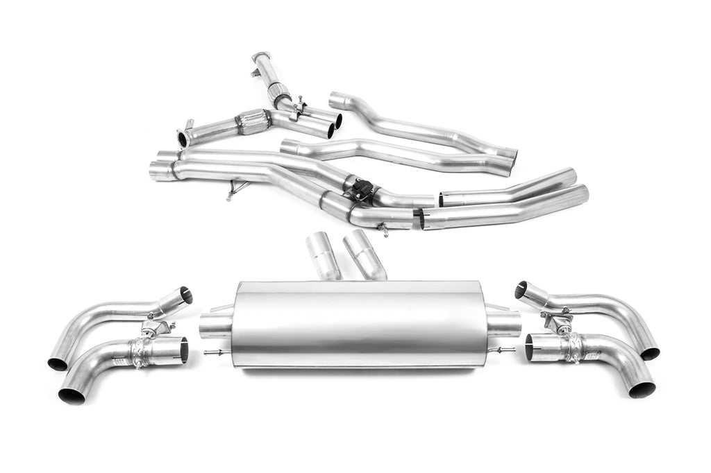 Milltek Non-Resonated OPF Back Exhaust for Audi RSQ8 4MN, OE Tips