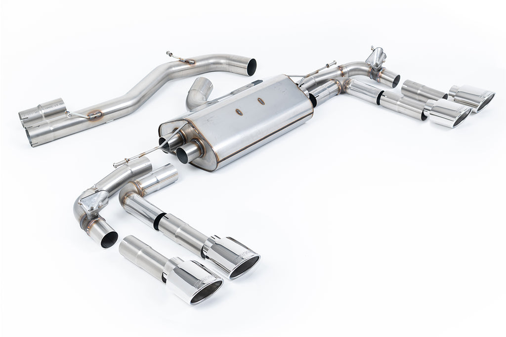 Milltek 80mm Road+ Cat-Back Exhaust for Audi S3 8Y, Polished Tips (SSXAU938)