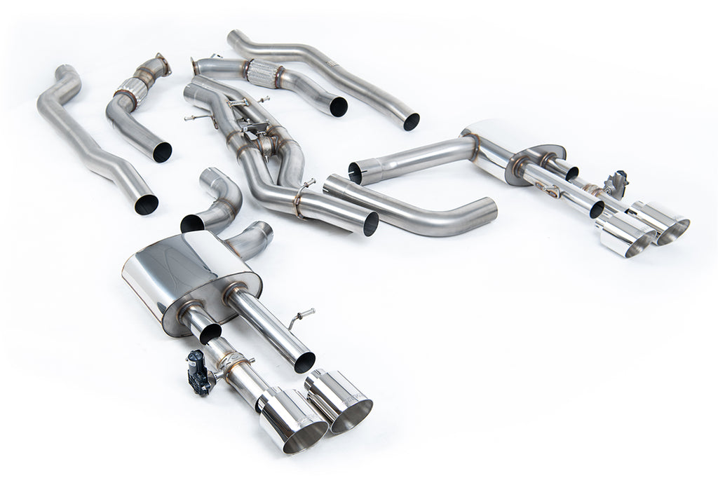 Milltek 80mm Non-Resonated OPF-Back Exhaust for Audi D5 S8, Polished Tips