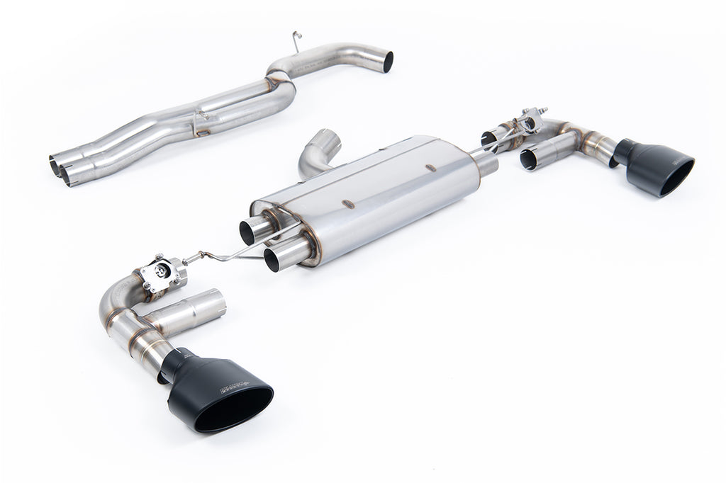 Milltek 80mm Non-Resonated Cat-Back Exhaust for Audi TTRS MK3, Cerakote Black Tips