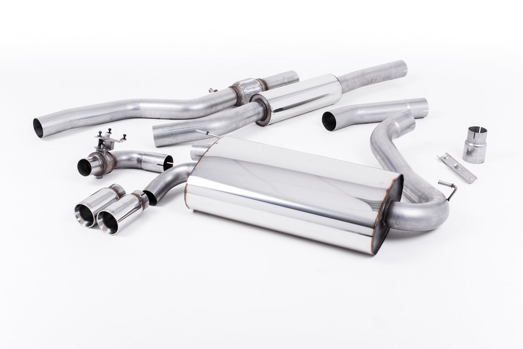 Milltek Resonated Cat-Back Exhaust for BMW 4 Series F32 OE-Style Twin Outlet, Polished Tips