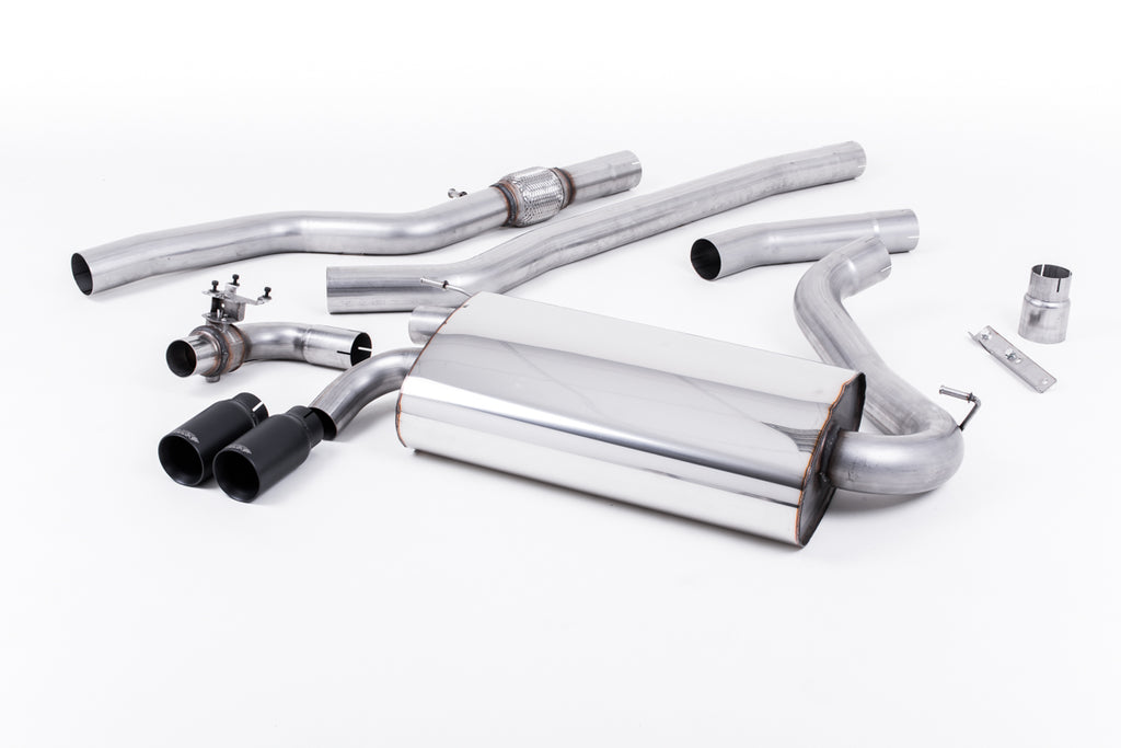 Milltek Non-Resonated Cat-Back Exhaust for BMW F32 428i, Cerakote Black Tips