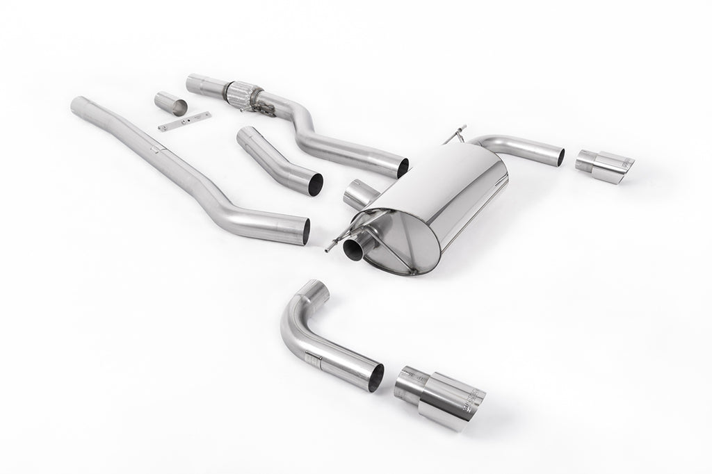 Milltek Non-Resonated Cat-Back Exhaust for BMW 4 Series F32, Polished Tips