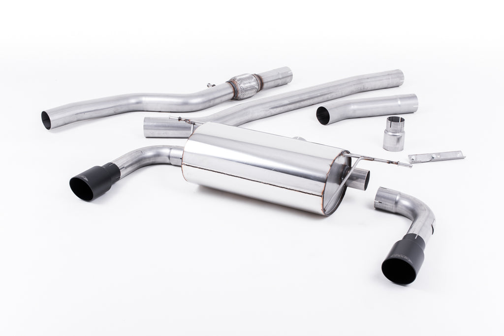 Milltek Non-Resonated Cat-Back Exhaust for BMW 4 Series F32, Cerakote Black Tips