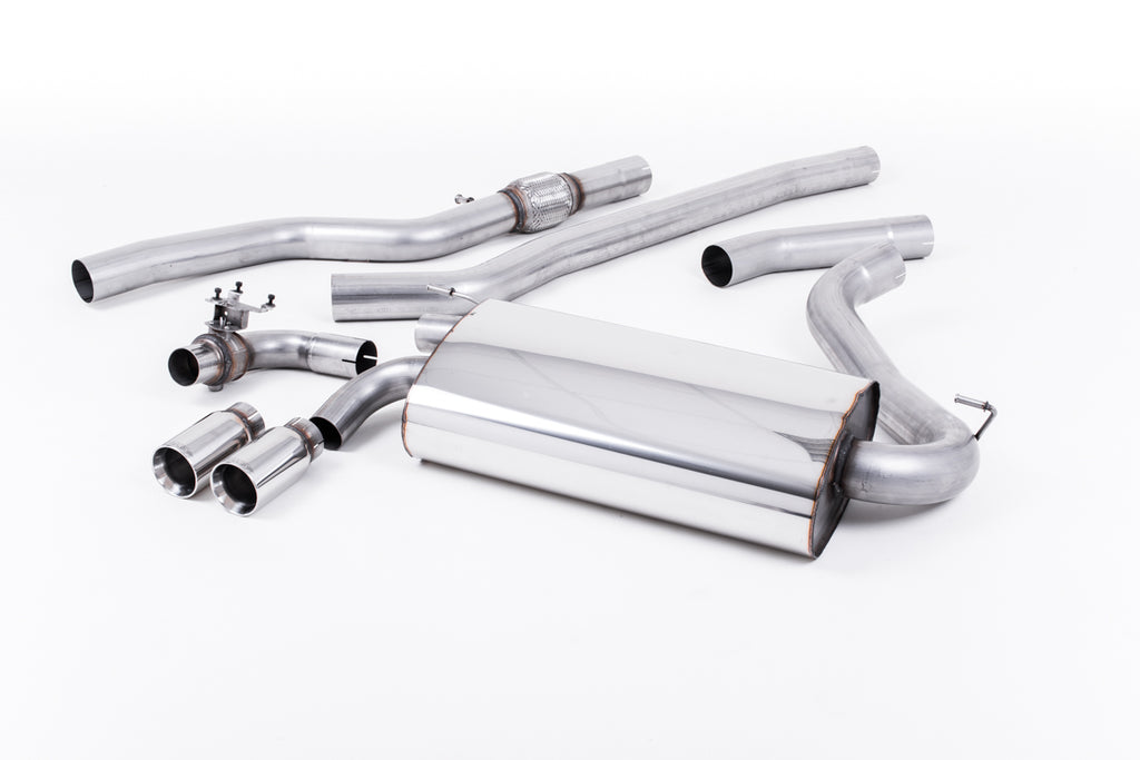 Milltek Non-Resonated Cat-Back Exhaust for BMW 4 Series F32 428i Auto OE-Style Twin Outlet, Polished Tips