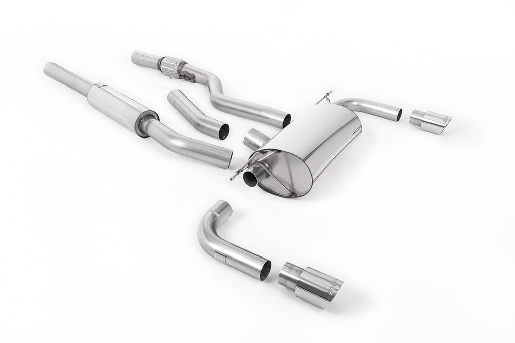 Milltek Resonated Cat-Back Exhaust for BMW 4 Series F32 428i Auto 435i-Style Dual Outlet, Polished Tips