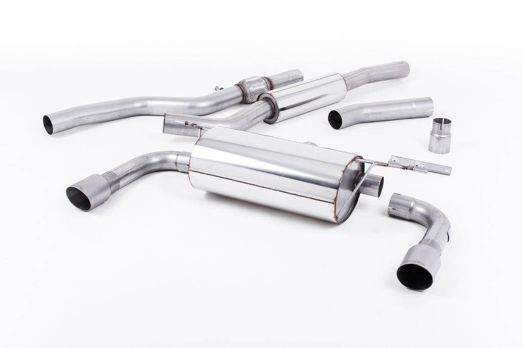 Milltek Resonated Cat-Back Exhaust for BMW 4 Series F32 435i-Style Dual Outlet, Brushed Titanium Tips