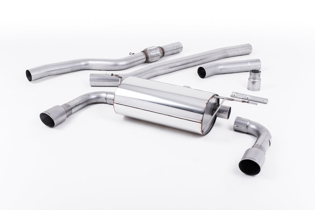 Milltek Non-Resonated Cat-Back Exhaust for BMW 4 Series F32, Brushed Titanium Tips