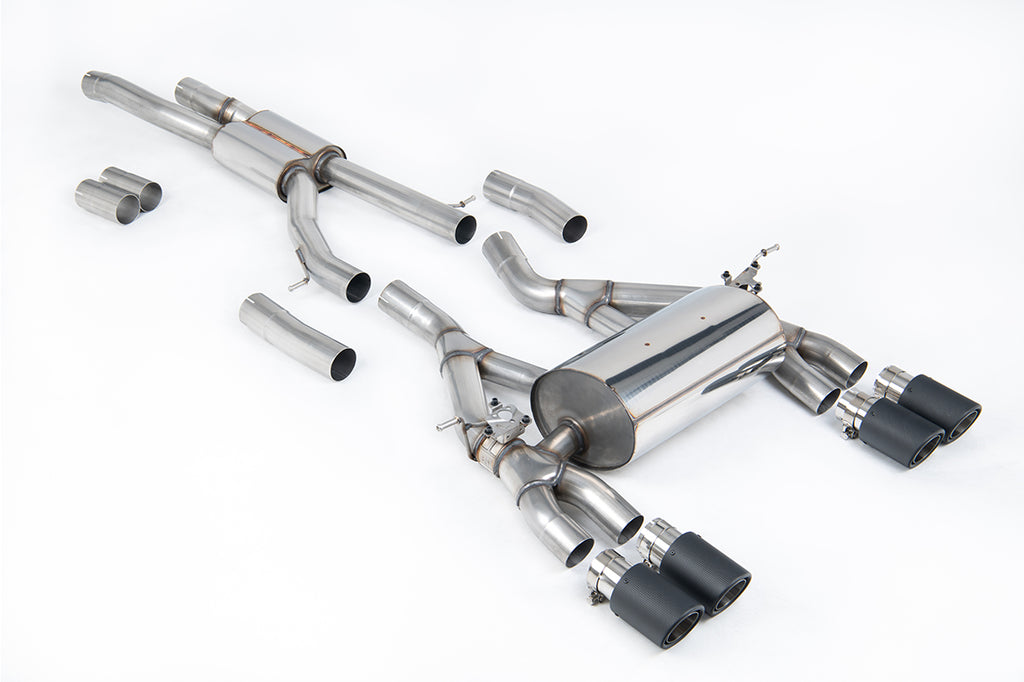 Milltek Cat-Back Exhaust for BMW F80 M3 F82 M4, Carbon Fibre Tips
