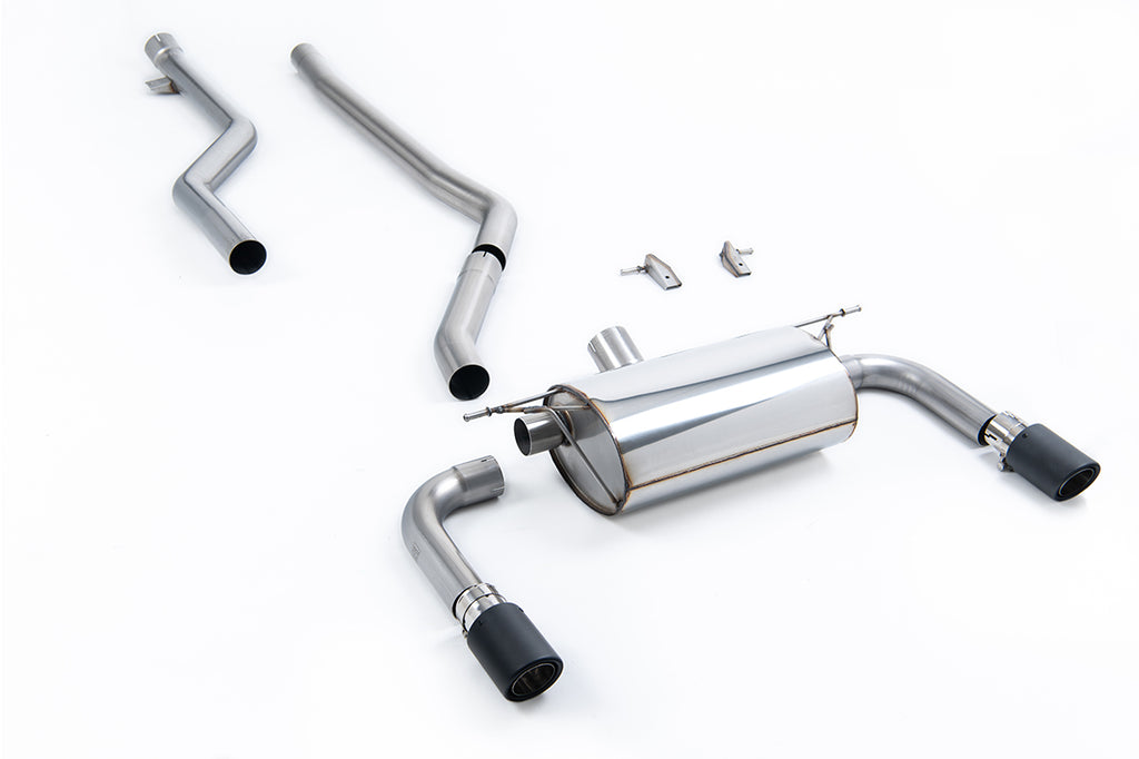 Milltek Non-Resonated Race Cat-Back Exhaust for BMW F30 320i M Sport, Carbon Fibre Tips (SSXBM1076)