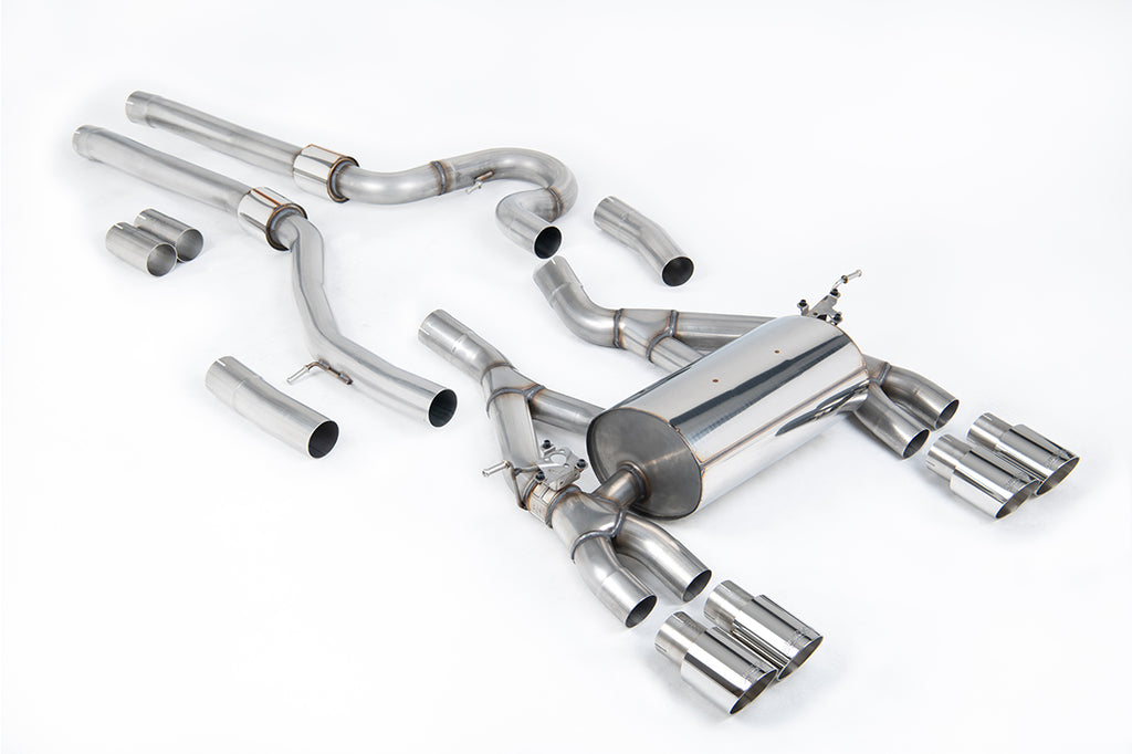 Milltek Equal Length Cat-Back Exhaust for BMW F80 M3 F82 M4, Polished Tips