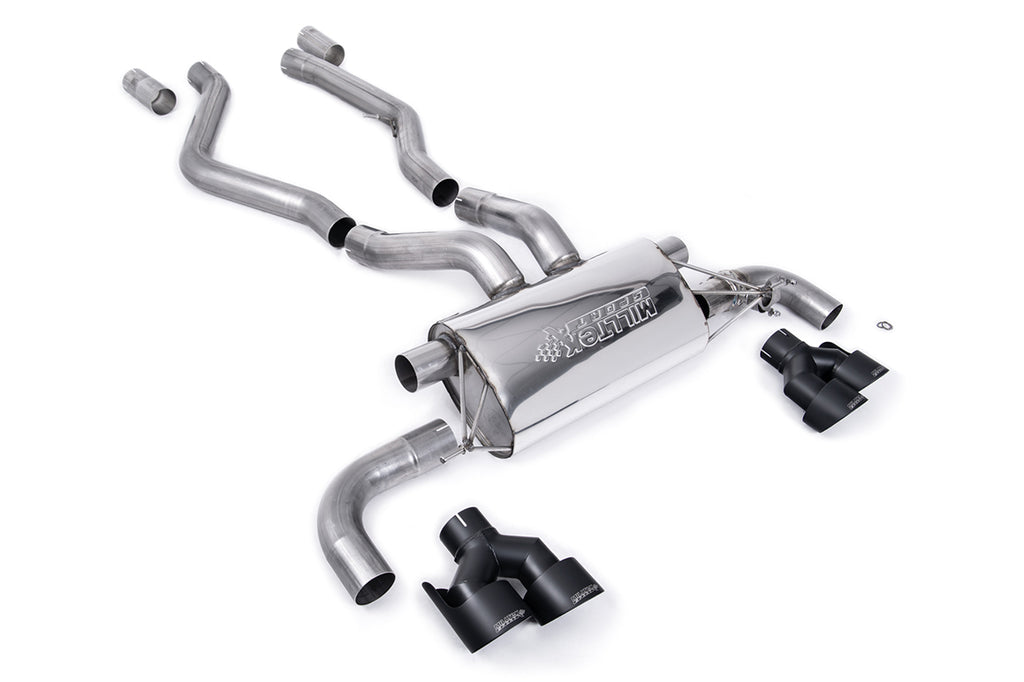 Milltek OPF Back Exhaust for BMW G20/21 M340i & G22 M440i, Cerakote Black Tips