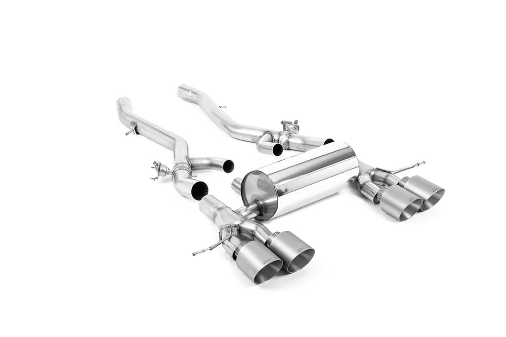 Milltek 80mm Axle-Back Exhaust for BMW G8X M3 M4, Brushed Titanium Tips