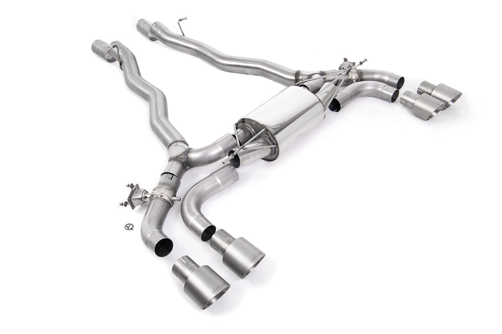 Milltek 80mm OPF/GPF Back System for BMW F90 M5, Brushed Titanium Tips