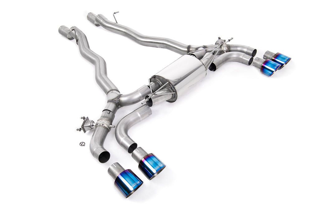 Milltek 80mm OPF/GPF Back System for BMW M5 F90, Burnt/Blue Titanium Tips