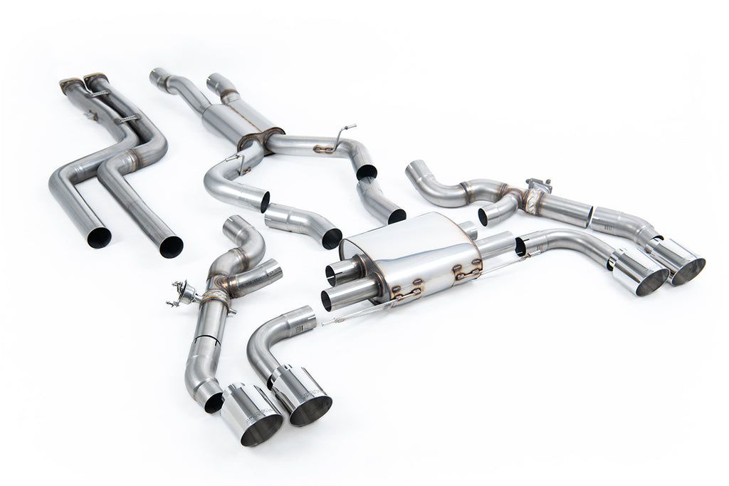 Milltek 80mm Non-Resonated Downpipe Back Exhaust for BMW X3 G01 S58, Polished Tips