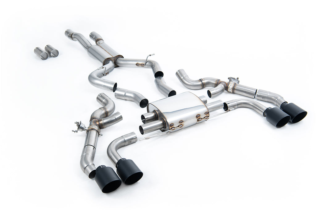 Milltek 80mm OPF/GPF Back System for BMW X3 G01 / X4 G02 S58, Cerakote Black Tips