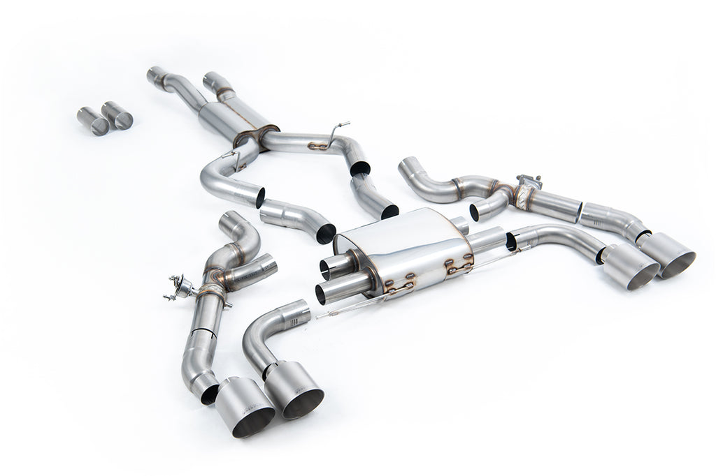 Milltek 80mm OPF/GPF Back System for BMW X3 G01 X4 G02, Brushed Titanium Tips