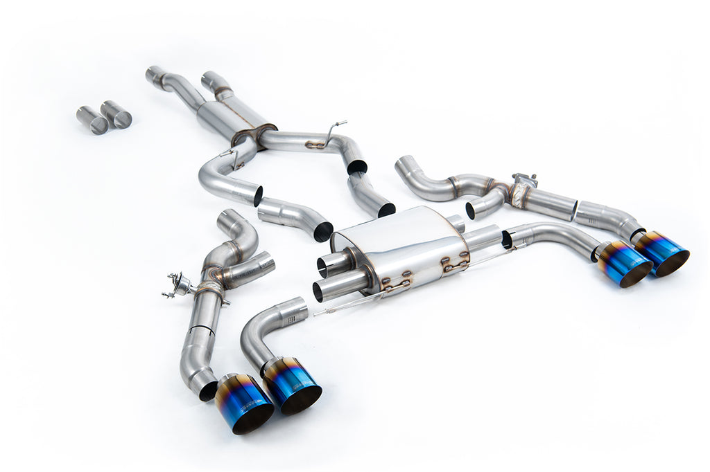 Milltek 80mm OPF/GPF Back System for BMW X3 G01 X4 G02 S58, Burnt Titanium Tips