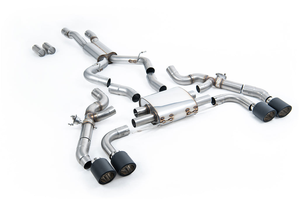 Milltek 80mm OPF/GPF Back System for BMW X3 G01 X4 G02, Carbon Fibre Tips