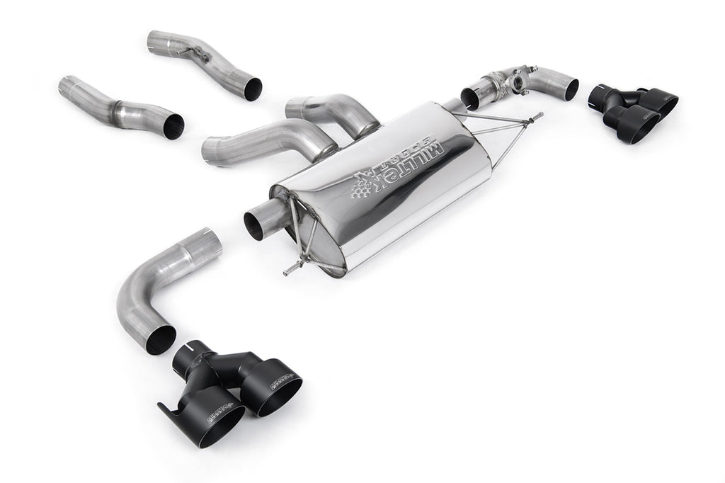 Milltek Cat Back Exhaust for BMW M240i G42, Cerakote Black Tips
